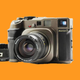 A photo of a Mamiya 7 medium format camera.